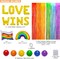 Pride Decorations, 97PCS Gay Pride Party Supplies with Banner